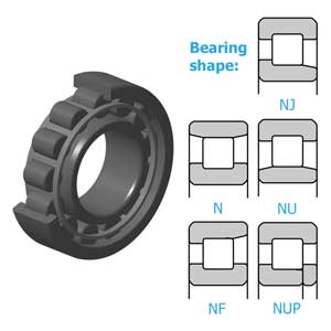 Vòng bi đũa trụ một dãy NTN NF214ET2X Đường kính lỗ trục: 70mm; Đường kính ngoài: 125mm; Độ dày vòng bi: 24mm; 5000rpm; Tải trọng động: 140000N