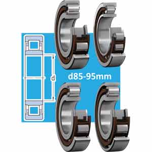 Ổ đũa một dãy không có vòng cách d85-95mm SKF NU 418