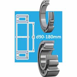 Ổ đũa một dãy không có vòng cách d90-180mm SKF NCF 3034 CV