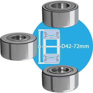 Con lăn thanh ray yoke làm kín tự bôi trơn D42-72mm SKF NUTR 1747 A