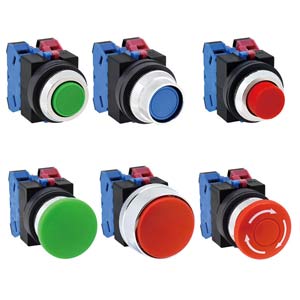 Nút ấn không đèn D25mm IDEC ABS120N Không đèn; D25; 2NO; Nhấn nhả; Round full-guard (Flush); Chất liệu vỏ: Plastic; Chất liệu vòng bezel: Metal
