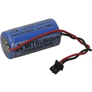 Pin lithium MITSUBISHI Q6BAT 3VDC; 1.8Ah; Dùng 1 lần; Kiểu đấu nối: Screw Terminal; Thiết bị tương thích: MELSEC-Q series CPU modules; Số pin: 1