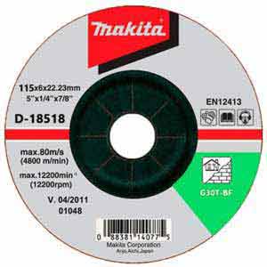 Đá mài MAKITA D-18524 Hình dạng: Disc; Black silicon carbide (C); Unthreaded stud; 150mm; Chiều cao : 6mm