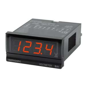 Đồng hồ đa năng HANYOUNG BA1-D101 Màn hình LED; Nguồn cấp: 5VDC; Thông số đo lường: Voltage (DC); Dải hiển thị: 0...199.9; Đơn vị hiển thị: mVDC; Kích thước lỗ cắt: W45xH20mm