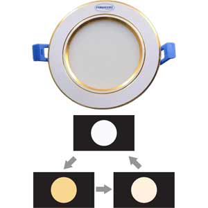 Đèn LED downlight đổi màu viền kim loại PARAGON E110 90/9CCT