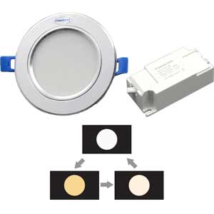 Đèn LED trần đổi màu viền bạc PARAGON F110 90/9CCT