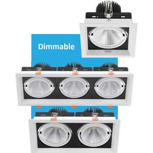 Đèn LED vuông âm trần có chỉnh sáng PARAGON OLT315L45/D1 (3000K)