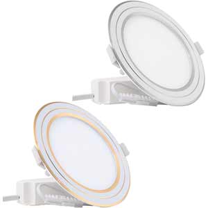 Đèn LED tròn gắn trần viền kim loại sang trọng Rạng Đông PT05 90/8W 3000K