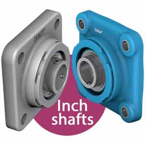 Cụm ổ bi mặt bích vuông - vòng trong kéo dài, gối composite, trục hệ inch SKF F4BSS 100-TPSS