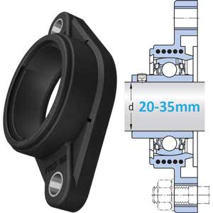 Gối đỡ mặt bích ôvan cho ổ bi tự lựa vòng ngoài SKF FYTBK 504