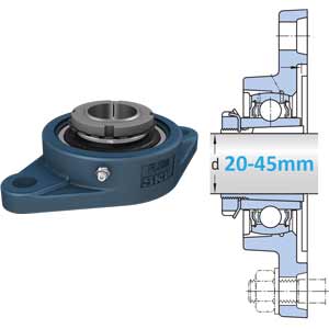 Cụm vòng bi Y có mặt bích bầu dục SKF FYTJ 25 KF
