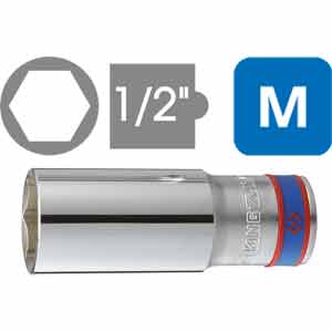 Đầu khẩu lục giác 1/2 inch loại dài hệ mét KINGTONY 423527M