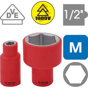 Đầu khẩu lục giác 1/2 inch VDE cách điện KINGTONY 4335VE30M
