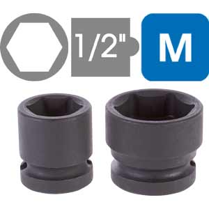 Đầu tuýp lực mini 1/2 inch 6 cạnh hệ mét KINGTONY 452519M