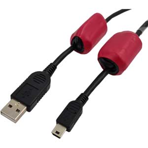 Cáp usb đực A - usb mini đực B MITSUBISHI GT09-C30USB-5P 3m; USB A (Male ) - USB Mini B (Male); Phích cắm thẳng; USB; Thiết bị tương thích: GOT simple series HMI, GOT2000 series HMI
