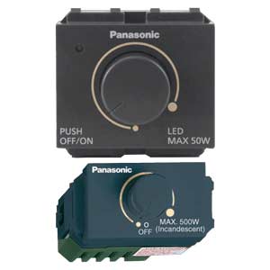 Công tác điều chỉnh độ sáng đèn LED PANASONIC WEG575151SW Ứng dụng: Bộ điều chỉnh độ sáng cho đèn sợi đốt 220VAC-500W; Công suất: 500W; Điện áp: 250VAC; Màu sắc: Trắng; Kiểu đấu dây: Bắt vít