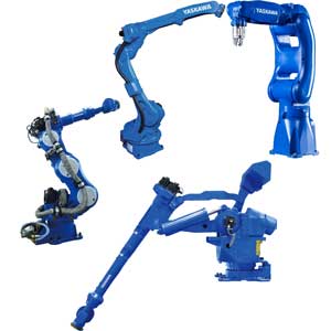 Robot lắp ráp và xử lý YASKAWA GP400 Kiểu: Articulated robots; Số trục: 6; Tải trọng tối đa: 400kg; Tầm với chiều dọc: 2898mm; Tầm với chiều ngang: 2942mm