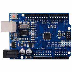 Bo mạch CHINA Arduino Uno R3 Main control chip: ATmega328P (sticker chip); UART charging and communication chip: ATmega16U2; Circuit power supply: 5VDC from USB port or external power plugged from DC round jack; Number of Digital I/O pins: 14 (of which 6 are capable of outputting PWM pulses).; Number of PWM Digital I/O pins: 6; Analog Input Pins: 6; DC Current per I/O pin: 20 mA; DC Current 3.3V pin: 50 mA; Flash Memory: 32 KB (ATmega328P), 0.5 KB for bootloader.; SRAM: 2KB (ATmega328P)
