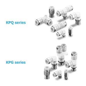 Khớp nối nhanh một chạm SMC KPGR08-10 Plug-in reducer; Cổng A (đường kính bên ngoài): 8mm; Cổng B (đường kính bên ngoài): 10mm